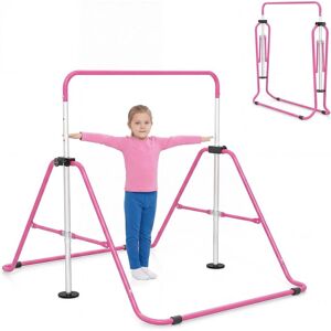 COSTWAY Sbarra Ginnastica Pieghevole,regolabile,base Antiscivolo, Per Bambini 3-12 Anni,rosa COSTWAY Sbarra Ginnastica Pieghevole,regolabile,base Antiscivolo, Per Bambini 3-12 Anni,rosa