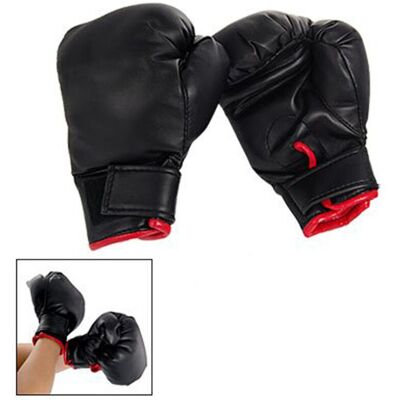 TRADE SHOP TRAESIO - Guantoni Coppia Paia Guanti Boxe Pugilato Regolabili Misura Bambini Neri - TRADE SHOP TRAESIO - Guantoni Coppia Paia Guanti Boxe Pugilato Regolabili Misura Bambini Neri -