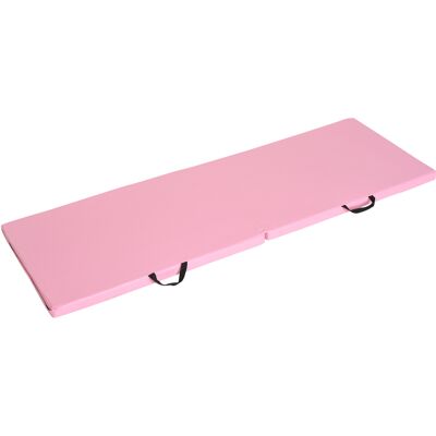 HOMCOM Materassino Da Ginnastica Pieghevole E Antiscivolo 180x60x5 Cm Rosa HOMCOM Materassino Da Ginnastica Pieghevole E Antiscivolo 180x60x5 Cm Rosa