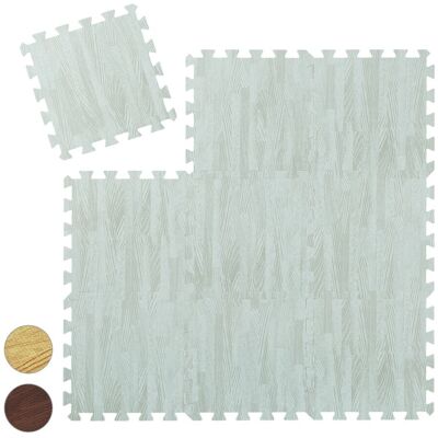 RELAXDAYS - 36x Tappeto Da Fitness A Puzzle, Set Tasselli, Per Sport, In Gommapiuma Eva, Bpa-free, In Effetto Legno, Bianco RELAXDAYS - 36x Tappeto Da Fitness A Puzzle, Set Tasselli, Per Sport, In Gommapiuma Eva, Bpa-free, In Effetto Legno, Bianco