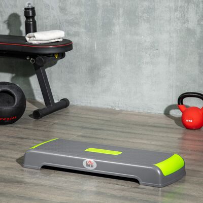 PZCC Stepper Aerobico, Altezza Regolabile Su 3 Livelli, Superficie Antiscivolo, 78 X 28 X 20 Cm, Verde E Grigio PZCC Stepper Aerobico, Altezza Regolabile Su 3 Livelli, Superficie Antiscivolo, 78 X 28 X 20 Cm, Verde E Grigio