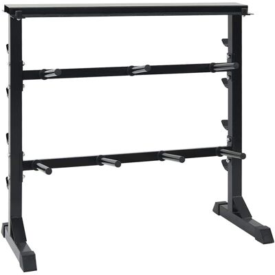 VIDAXL Ripiano Per Manubri Nero 99 X 45 X 95,5 Cm VIDAXL Ripiano Per Manubri Nero 99 X 45 X 95,5 Cm