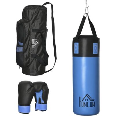TORMATOR Set Sacco Da Boxe Da Appendere Con Guantoni, Sacco Per Pugilato A 3 Strati Con Borsa Di Trasporto, Blu TORMATOR Set Sacco Da Boxe Da Appendere Con Guantoni, Sacco Per Pugilato A 3 Strati Con Borsa Di Trasporto, Blu