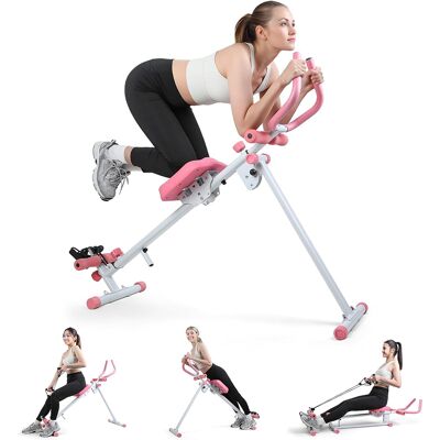 BAKAJI Ab Machine Rosa Attrezzo Fitness Per Addominali Multiuso Pieghevole Vogatore BAKAJI Ab Machine Rosa Attrezzo Fitness Per Addominali Multiuso Pieghevole Vogatore