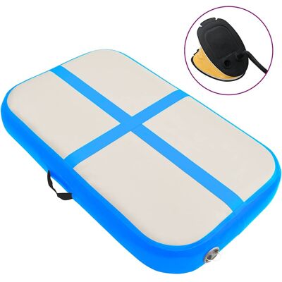 Tappetino di Ginnastica Gonfiabile vidaXL con Pompa PVC Blu - Ginnastica, Yoga, Allenamento Tappetino di Ginnastica Gonfiabile vidaXL con Pompa PVC Blu - Ginnastica, Yoga, Allenamento