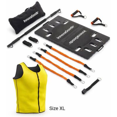 INNOVAGOODS Pack Fitness - - Gympak Max + Gilet Passwa - Gilet Sauna Xl - Bande Di Resistenza 54–70 Kg - Sacco & Guida INNOVAGOODS Pack Fitness - - Gympak Max + Gilet Passwa - Gilet Sauna Xl - Bande Di Resistenza 54–70 Kg - Sacco & Guida