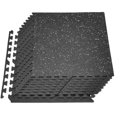 VEVOR Set Tappetino Puzzle Protettivo Per Pavimento Da Palestra 12 Pezzi 610 X 610 X 10 Mm, Tappetini Piastrelle In Gomma Ad Incastro Con Puntini Grigi Da Ginnastica Palestra Ufficio Casa Allenamento VEVOR Set Tappetino Puzzle Protettivo Per Pavimento Da Palestra 12 Pezzi 610 X 610 X 10 Mm, Tappetini Piastrelle In Gomma Ad Incastro Con Puntini Grigi Da Ginnastica Palestra Ufficio Casa Allenamento