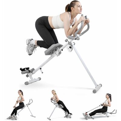 BAKAJI Ab Machine Grigio Attrezzo Fitness Per Addominali Multiuso Pieghevole Vogatore BAKAJI Ab Machine Grigio Attrezzo Fitness Per Addominali Multiuso Pieghevole Vogatore
