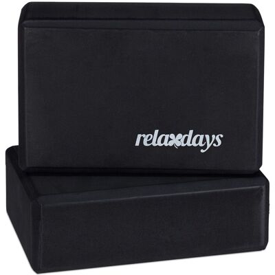 RELAXDAYS Set Da 10 Blocchi Per Yoga, Mattoncini Per Esercizi, In Gommapiuma, Antiscivolo, Hxlxp 8x23x15 Cm, Neri - RELAXDAYS Set Da 10 Blocchi Per Yoga, Mattoncini Per Esercizi, In Gommapiuma, Antiscivolo, Hxlxp 8x23x15 Cm, Neri -