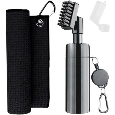 OEM Spazzola Per La Pulizia Delle Mazze Da Golf Con Panno In Microfibra E Moschettone, Accessorio Multifunzionale Per Il Golf, Pulitore Portatile Per Scanalature Delle Mazze Da Golf, Set Con Spruzzatore D OEM Spazzola Per La Pulizia Delle Mazze Da Golf Con Panno In Microfibra E Moschettone, Accessorio Multifunzionale Per Il Golf, Pulitore Portatile Per Scanalature Delle Mazze Da Golf, Set Con Spruzzatore D
