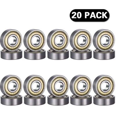OEM 608 Cuscinetti A Sfera Zz (20 Pezzi) – Doppia Schermatura Metallica, Dimensioni 8 × 22 × 7 Mm, Per Skateboard, Pattini A Rotelle E Stampanti 3d OEM 608 Cuscinetti A Sfera Zz (20 Pezzi) – Doppia Schermatura Metallica, Dimensioni 8 × 22 × 7 Mm, Per Skateboard, Pattini A Rotelle E Stampanti 3d