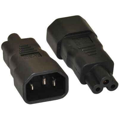 Manhattan Adattatore Da Iec C14 Maschio A C5 Femmina Nero - Manhattan Adattatore Da Iec C14 Maschio A C5 Femmina Nero -