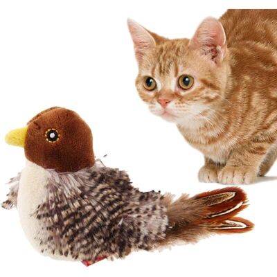 ULISEM Giocattolo Interattivo Per Gatti A Forma Di Uccellino Canterino Con Piume Mobili E Suoni Realistici – 1 Pezzo ULISEM Giocattolo Interattivo Per Gatti A Forma Di Uccellino Canterino Con Piume Mobili E Suoni Realistici – 1 Pezzo