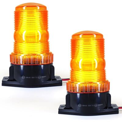 XISRENS Set Di 2 Lampeggianti Led Arancioni Rotanti, Luci Stroboscopiche Lampeggianti 10-80v Per Camion E Trattori. XISRENS Set Di 2 Lampeggianti Led Arancioni Rotanti, Luci Stroboscopiche Lampeggianti 10-80v Per Camion E Trattori.