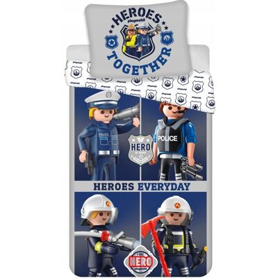 OEM Biancheria Da Letto Playmobil In Cotone 140x200 70x90 Polizia E Vigili Del Fuoco OEM Biancheria Da Letto Playmobil In Cotone 140x200 70x90 Polizia E Vigili Del Fuoco