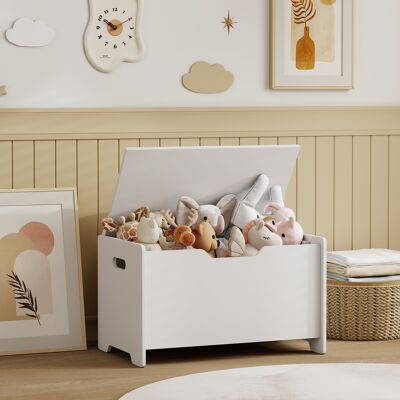 PZCC Baule Portagiochi Per Bambini Con Coperchio Incernierato, Contenitore Per Giocattoli, A Forma Di Orso, 60 X 38 X 48 Cm, Bianco PZCC Baule Portagiochi Per Bambini Con Coperchio Incernierato, Contenitore Per Giocattoli, A Forma Di Orso, 60 X 38 X 48 Cm, Bianco