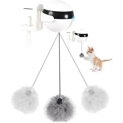 XISRENS Palla Di Pelo Per Gatti Elettricamente Interattiva, Giocattolo Yo-yo Senza Mani, Coniglio Di Peluche XISRENS Palla Di Pelo Per Gatti Elettricamente Interattiva, Giocattolo Yo-yo Senza Mani, Coniglio Di Peluche