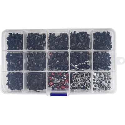 YOTOWN Mumusuki Set Di Viti Per Modellismo Rc, Kit Di Viti In Metallo Per Auto Radiocomandate, Diverse Misure Per La Riparazione Di Camion E Veicoli Fuoristrada. YOTOWN Mumusuki Set Di Viti Per Modellismo Rc, Kit Di Viti In Metallo Per Auto Radiocomandate, Diverse Misure Per La Riparazione Di Camion E Veicoli Fuoristrada.