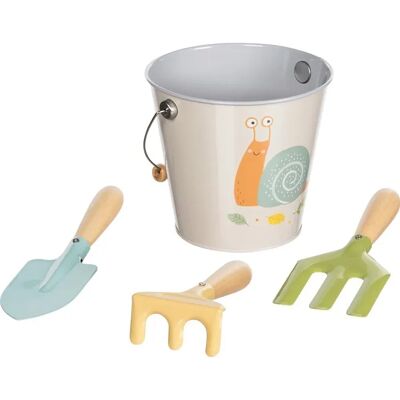 Goki Set Di Attrezzi Da Giardino Garden Tool Set Snail Metallo 14 Cm Goki Set Di Attrezzi Da Giardino Garden Tool Set Snail Metallo 14 Cm