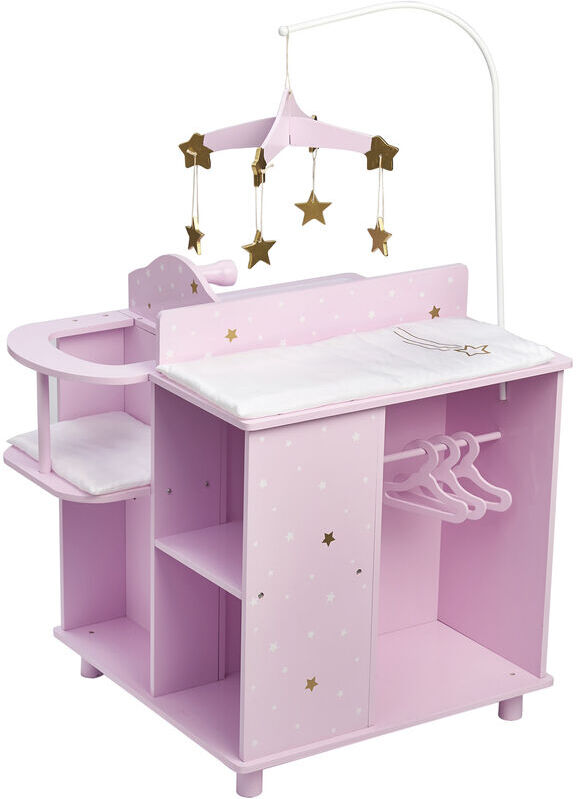 TEAMSON KIDS Guardaroba Mobili per Bambole in legno Giochi Bimba Olivia's World TD-0203AP - Viola / Oro