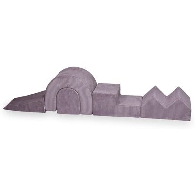 OEM Parco Giochi In Schiuma, 5 Pezzi, Velluto A Coste, Lavanda OEM Parco Giochi In Schiuma, 5 Pezzi, Velluto A Coste, Lavanda