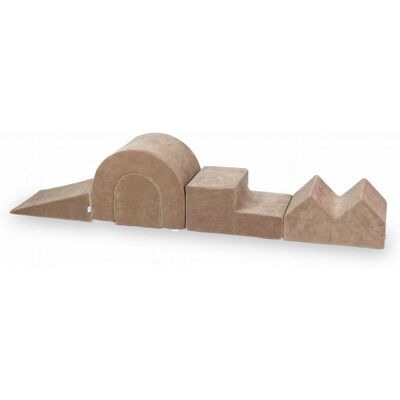 OEM Set Da Gioco In Morbida Schiuma Vellutata Color Beige Scuro, 5 Pezzi OEM Set Da Gioco In Morbida Schiuma Vellutata Color Beige Scuro, 5 Pezzi