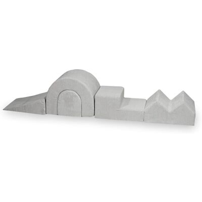 OEM Set Da Gioco In Schiuma, 5 Pezzi, Velluto A Coste Grigio OEM Set Da Gioco In Schiuma, 5 Pezzi, Velluto A Coste Grigio