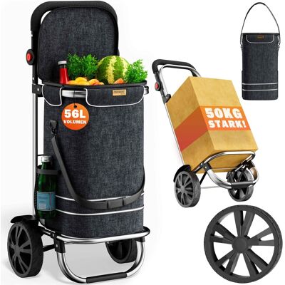 monzana Carrello Portaspesa 3 In 1 56l Fino A 50 Kg Pieghevole Borsa Rimovibile Carretto A Mano Carrello Spesa Colore A Scelta Nero monzana Carrello Portaspesa 3 In 1 56l Fino A 50 Kg Pieghevole Borsa Rimovibile Carretto A Mano Carrello Spesa Colore A Scelta Nero