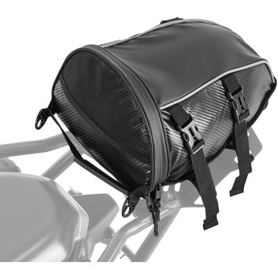 VEVOR Borsa Posteriore Per Moto, Espandibile Da 10 L Con Copertura Antipioggia Impermeabile, Borsa Da Viaggio Per Bagagli Per Sportivi Allaria Aperta, Zaino Con Tracolle, Tasca, Nero VEVOR Borsa Posteriore Per Moto, Espandibile Da 10 L Con Copertura Antipioggia Impermeabile, Borsa Da Viaggio Per Bagagli Per Sportivi Allaria Aperta, Zaino Con Tracolle, Tasca, Nero