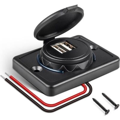 OEM Doppia Presa Usb Per Caricabatterie Da Auto Con Spina, Uscita Usb-a Rv 12v/24v, Pannello Di Porte, Montaggio A Parete Per Auto, Camper, Barca, Camion, Nautica, Moto, Automobile OEM Doppia Presa Usb Per Caricabatterie Da Auto Con Spina, Uscita Usb-a Rv 12v/24v, Pannello Di Porte, Montaggio A Parete Per Auto, Camper, Barca, Camion, Nautica, Moto, Automobile