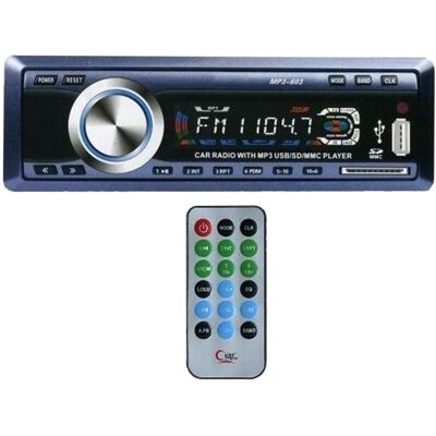 TRADE SHOP TRAESIO - Autoradio Fm Stereo Auto Lettore Mp3 Usb Sd Card Ingresso Aux Wma Radio 603 - TRADE SHOP TRAESIO - Autoradio Fm Stereo Auto Lettore Mp3 Usb Sd Card Ingresso Aux Wma Radio 603 -