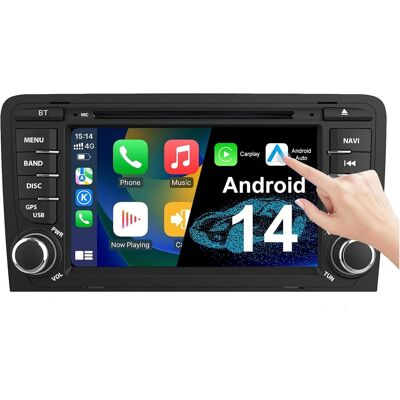 OEM Autoradio Android 14 Per Audi A3 S3 Rs3 2003-2012, Radio Da 7 Pollici Con Gps Navi Dab+ Fm Rds 4g Wifi Bluetooth Swc Supporto Carplay Android Auto (octa-core, 2 Gb Rom+64 Gb Rom) OEM Autoradio Android 14 Per Audi A3 S3 Rs3 2003-2012, Radio Da 7 Pollici Con Gps Navi Dab+ Fm Rds 4g Wifi Bluetooth Swc Supporto Carplay Android Auto (octa-core, 2 Gb Rom+64 Gb Rom)