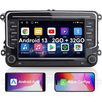 OEM Autoradio 2 Din, Autoradio Da 7" Per Vw Golf, Passat, Seat, Touran, Skoda, Carplay E Android Auto, 2+32 Gb, Touch Screen E Pulsanti Fisici, Eq, Fm, Navigazione Gps, Screen Mirroring OEM Autoradio 2 Din, Autoradio Da 7" Per Vw Golf, Passat, Seat, Touran, Skoda, Carplay E Android Auto, 2+32 Gb, Touch Screen E Pulsanti Fisici, Eq, Fm, Navigazione Gps, Screen Mirroring