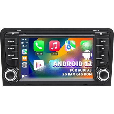OEM Autoradio Per Audi A3 S3 8p Rs3 2003 2004 2005 2006 2007 2008 2009 2010 2011 2012, Sistema Android 12 4g+64g Con Android Auto Carplay, Touch Screen Da 7", Supporta Gps Navi Wlan Bt5.0 Radio OEM Autoradio Per Audi A3 S3 8p Rs3 2003 2004 2005 2006 2007 2008 2009 2010 2011 2012, Sistema Android 12 4g+64g Con Android Auto Carplay, Touch Screen Da 7", Supporta Gps Navi Wlan Bt5.0 Radio