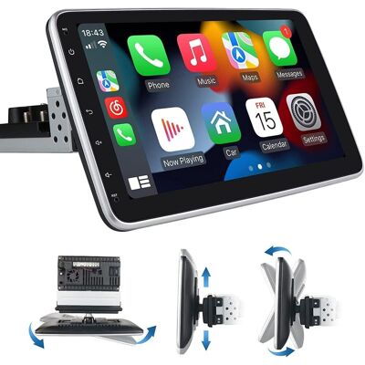 OEM Autoradio Singola 1 Din Con Wireless Apple Carplay Android Auto, Touchscreen Hd Girevole E Inclinabile Rimovibile Gps Navi Bluetooth, Supporto Telecamera Posteriore, Ricevitore Audio Video OEM Autoradio Singola 1 Din Con Wireless Apple Carplay Android Auto, Touchscreen Hd Girevole E Inclinabile Rimovibile Gps Navi Bluetooth, Supporto Telecamera Posteriore, Ricevitore Audio Video