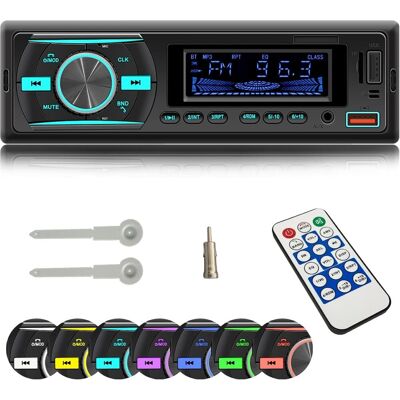 OEM Autoradio Con Bluetooth Vivavoce Autoradio Lettore Mp3/radio Fm Supporto Usb Riproduzione Musicale Fm/tf,/aux In, Lettore Multimediale 7 Colori Di Illuminazione 1 Din Autoradio Bluetooth OEM Autoradio Con Bluetooth Vivavoce Autoradio Lettore Mp3/radio Fm Supporto Usb Riproduzione Musicale Fm/tf,/aux In, Lettore Multimediale 7 Colori Di Illuminazione 1 Din Autoradio Bluetooth