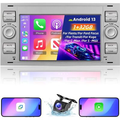 OEM Autoradio Android 13 Per Ford Transit Fiesta Focus Galaxy Mondeo Fusion Per Kuga C-max S-max Connettiti Con Carplay E Android Auto - Radio Da 7 Pollici Wifi Gps Swc + Telecamera Di Retromarcia E Micro OEM Autoradio Android 13 Per Ford Transit Fiesta Focus Galaxy Mondeo Fusion Per Kuga C-max S-max Connettiti Con Carplay E Android Auto - Radio Da 7 Pollici Wifi Gps Swc + Telecamera Di Retromarcia E Micro