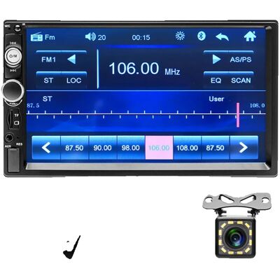 OEM Lettore Multimediale Per Auto, Schermo Da 7 Pollici, Connettività Bluetooth, Radio, Telecamera A 12 Led OEM Lettore Multimediale Per Auto, Schermo Da 7 Pollici, Connettività Bluetooth, Radio, Telecamera A 12 Led