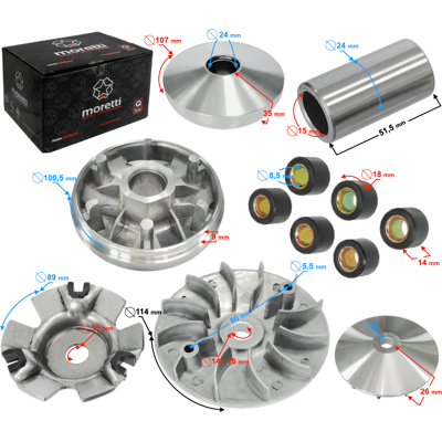 OEM Variatore Scooter 125 4t Uragano Moretti OEM Variatore Scooter 125 4t Uragano Moretti