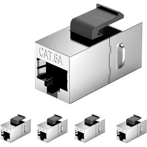 COOCHEER Confezione Da 5 Moduli Ethernet Keystone Rj45 Cat 6a Senza Attrezzi Da 10 Gbps - Awg 22-24 - Connettore Lsa Stp Completamente Schermato - Connettore Per Pannello Patch Rj45 - Presa Di Rete COOCHEER Confezione Da 5 Moduli Ethernet Keystone Rj45 Cat 6a Senza Attrezzi Da 10 Gbps - Awg 22-24 - Connettore Lsa Stp Completamente Schermato - Connettore Per Pannello Patch Rj45 - Presa Di Rete