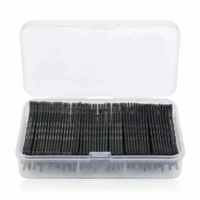 OEM Set Di Forcine Per Capelli Da Parrucchiere Con Sfera Da 5 Cm, 150 Pezzi, Nere. OEM Set Di Forcine Per Capelli Da Parrucchiere Con Sfera Da 5 Cm, 150 Pezzi, Nere.