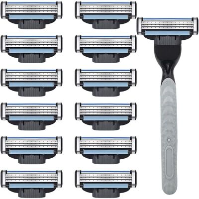 OEM Lame Da Rasoio Usa E Getta – 12 Pezzi, Design Anti-intasamento Con Strisce Lubrificanti Morbide, Ideali Per Pelli Sensibili OEM Lame Da Rasoio Usa E Getta – 12 Pezzi, Design Anti-intasamento Con Strisce Lubrificanti Morbide, Ideali Per Pelli Sensibili