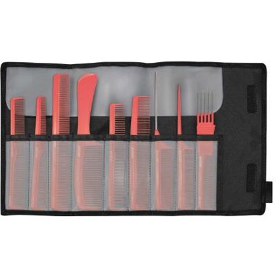 OEM Set Di 9 Pettini Da Parrucchiere K.coral - More Jaguar N. 136.a22.e22 OEM Set Di 9 Pettini Da Parrucchiere K.coral - More Jaguar N. 136.a22.e22