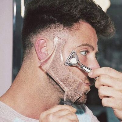 OEM Strumento Per Modellare La Barba Da Uomo Con Pettine Incorporato, Dime Trasparenti Per Lo Styling Di Pizzetto, Baffi, Basette, Linea Della Mascella, Guance/collo, Taglio Simmetrico/curvo/a Gradini (tr OEM Strumento Per Modellare La Barba Da Uomo Con Pettine Incorporato, Dime Trasparenti Per Lo Styling Di Pizzetto, Baffi, Basette, Linea Della Mascella, Guance/collo, Taglio Simmetrico/curvo/a Gradini (tr