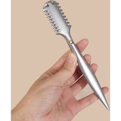 OEM Pettine Da Barba A Doppia Faccia, Fatto A Mano, In Metallo Sottile, Per Barbieri (lame Non Incluse). OEM Pettine Da Barba A Doppia Faccia, Fatto A Mano, In Metallo Sottile, Per Barbieri (lame Non Incluse).