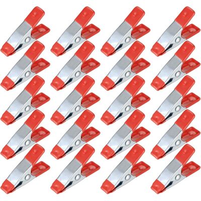 WUIPEO 20 Pezzi Di Morsetti A Molla In Metallo, Pinzette Per Modellismo, Morsetti A Molla In Metallo, Supporto Per Mollette Da Bucato Per Teloni, Campeggio, Teloni, Lavorazione Del Legno, Strumento Di Modell WUIPEO 20 Pezzi Di Morsetti A Molla In Metallo, Pinzette Per Modellismo, Morsetti A Molla In Metallo, Supporto Per Mollette Da Bucato Per Teloni, Campeggio, Teloni, Lavorazione Del Legno, Strumento Di Modell