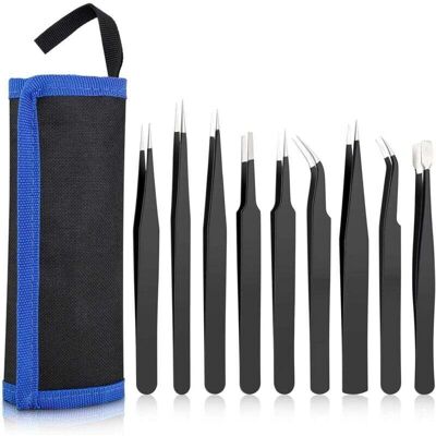 OEM Set Di Pinzette - Kit Per Modellismo - Pinzette Antistatiche - Kit Compatto Per Riparazioni Elettroniche, Creazione Di Gioielli, Industria (nero) OEM Set Di Pinzette - Kit Per Modellismo - Pinzette Antistatiche - Kit Compatto Per Riparazioni Elettroniche, Creazione Di Gioielli, Industria (nero)