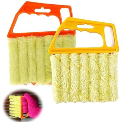 OEM Rasoio Con 2 Spazzole Per La Pulizia Delle Tende Con 7 Lame E Spazzola Per Finestre E Condizionatori OEM Rasoio Con 2 Spazzole Per La Pulizia Delle Tende Con 7 Lame E Spazzola Per Finestre E Condizionatori