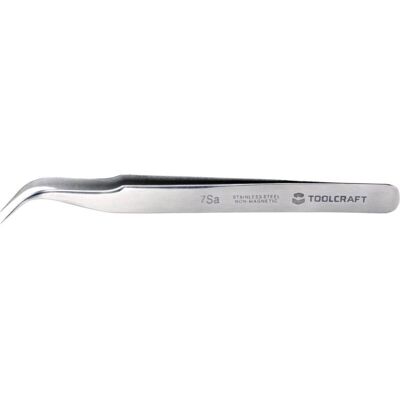 TOOLCRAFT To-5861037 Pinzetta Di Precisione 1 Pezzo 7a Sa Punte Curve, Piegate 55°, Tonde, Fini 120 Mm TOOLCRAFT To-5861037 Pinzetta Di Precisione 1 Pezzo 7a Sa Punte Curve, Piegate 55°, Tonde, Fini 120 Mm