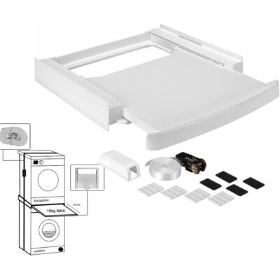 UNIVERSALE Sovrapposizione Asciugatrice Su Lavatrice 60x32 Con Cinghia Sicurezza UNIVERSALE Sovrapposizione Asciugatrice Su Lavatrice 60x32 Con Cinghia Sicurezza